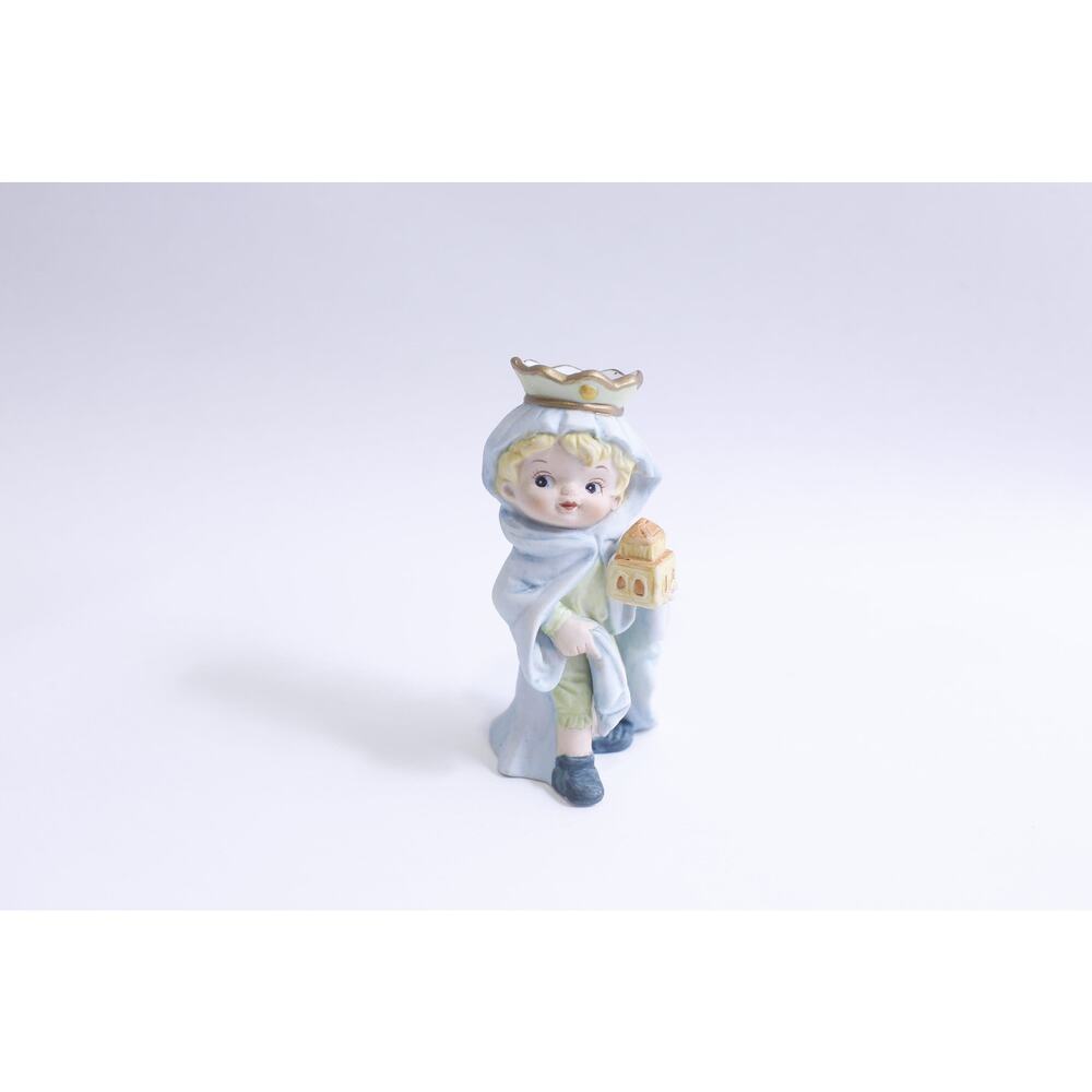 Vintage King Ceramic Figure, Child, Three Wise Men, Homco Style, Collectible,